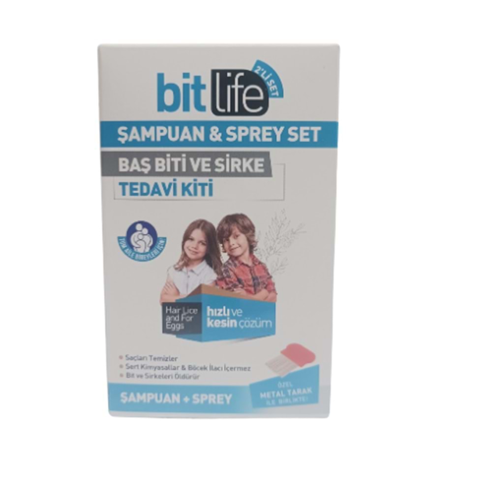 Bit Life Spreyi 100 Ml + Bit Life Şampuanı 100 Ml + Demir Tarak Hediyeli Kofre