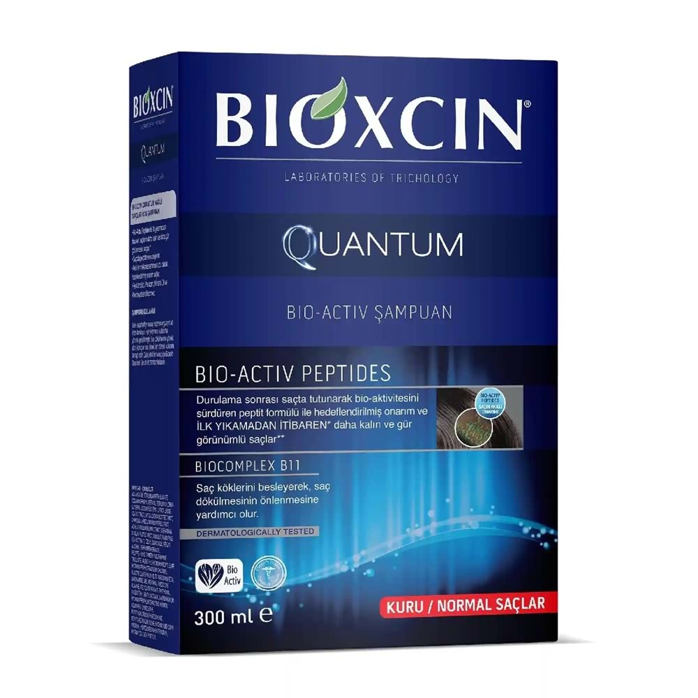 Bioxcin Quantum Kuru ve Normal Saçlar için Saç Dökülmesine Karşı Şampuan 300 ML