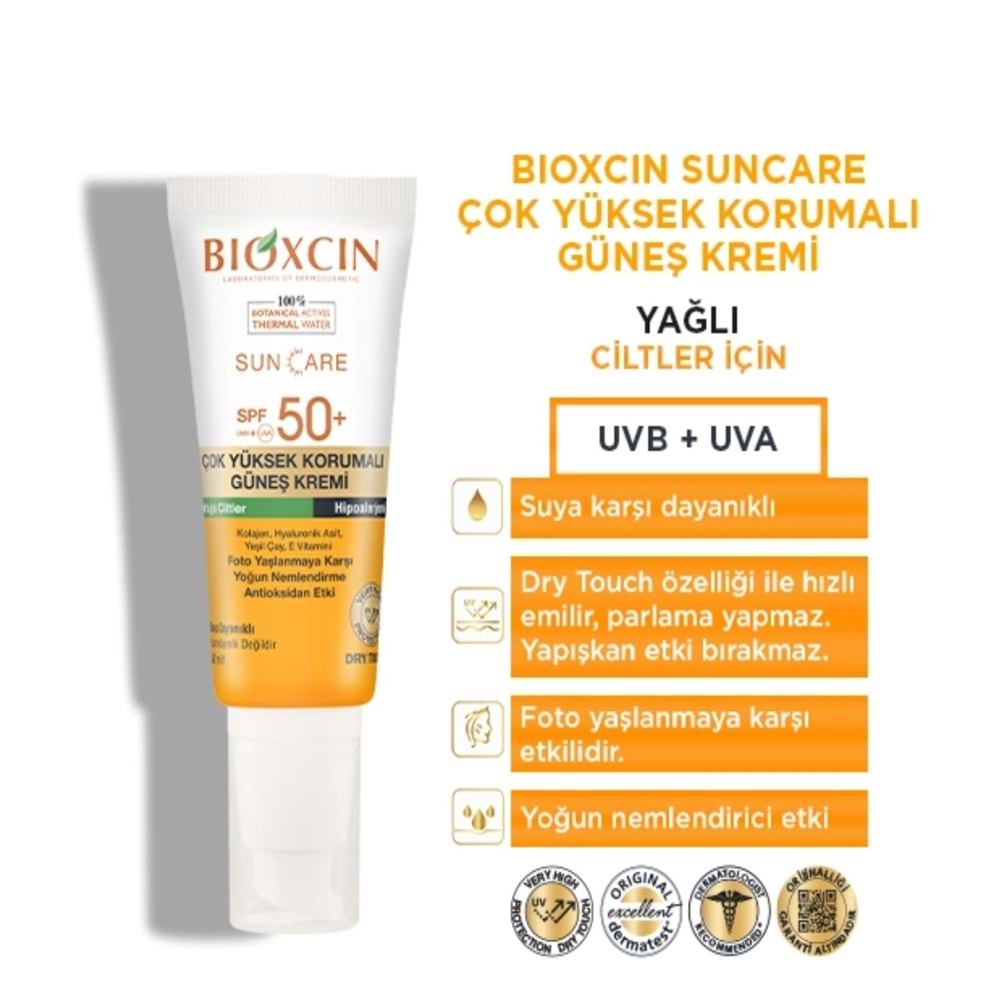 Bioxcin Sun Care Yağlı Ciltler İçin Güneş Kremi Spf 50 +