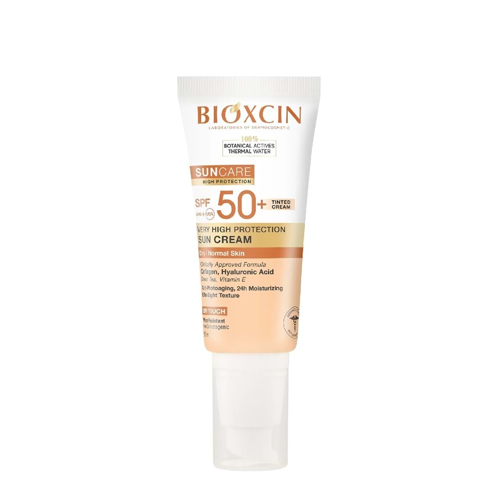 Bioxcin Normal ve Kuru Ciltler İçin Renkli Güneş Kremi 50+ SPF