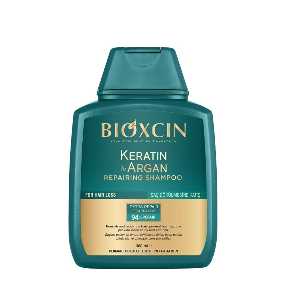Bioxcin Keratin & Argan Onarıcı Şampuan Tüm Saç Tipleri 300 Ml