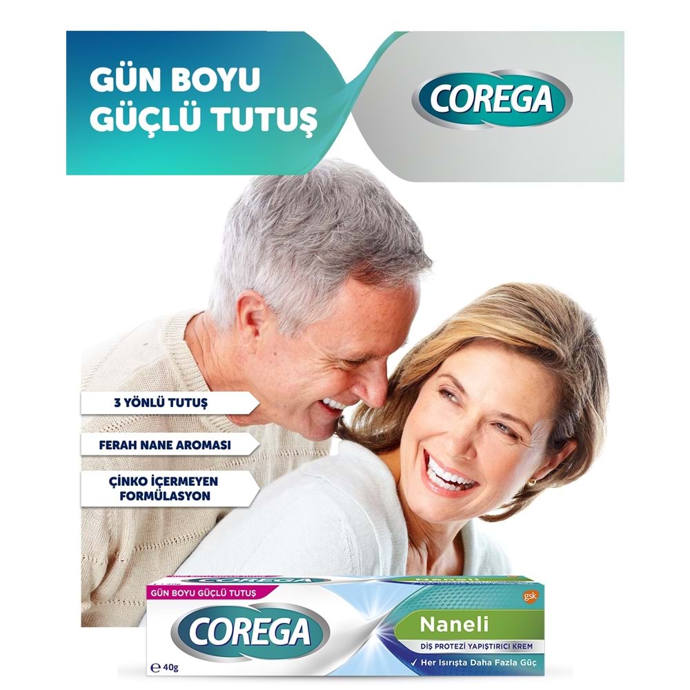 Corega Naneli Diş Protez Yapıştırıcı Krem