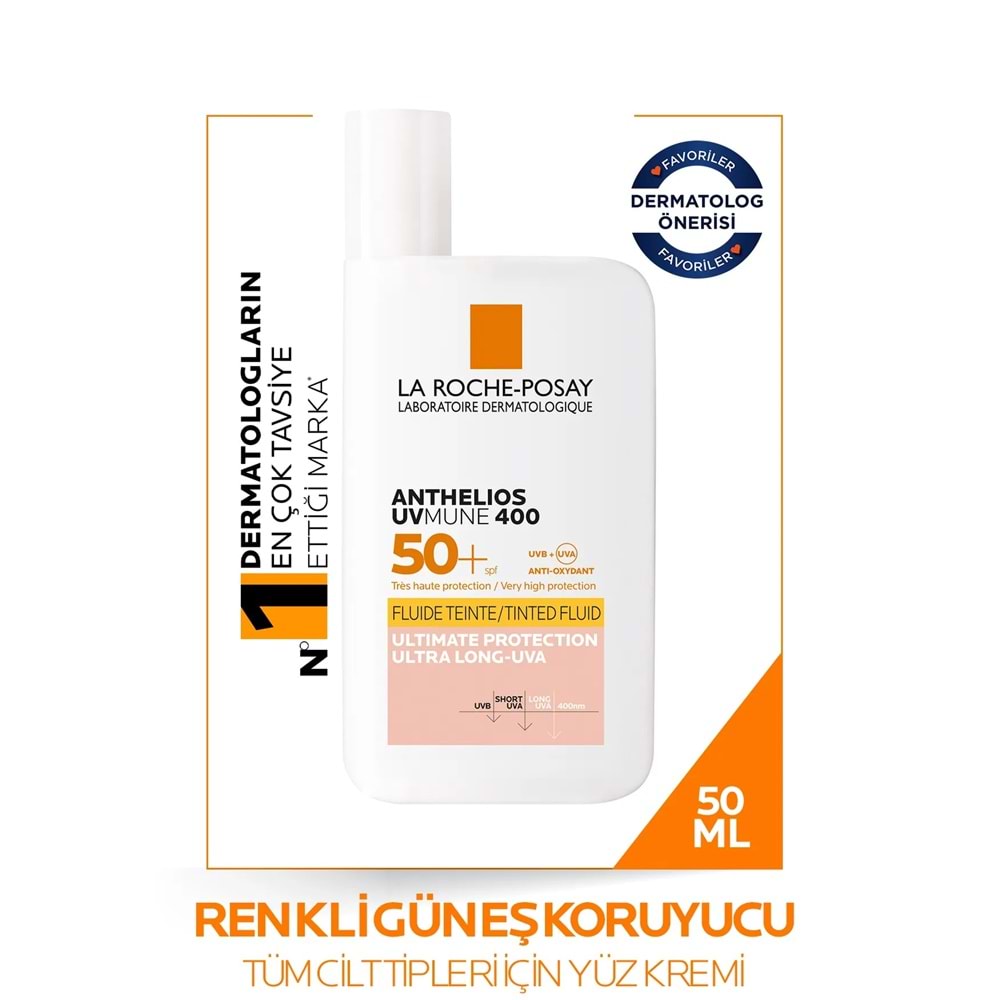 La Roche Posay Anthelios Uvmune Fluid Tinted Güneş Kremi Spf50+ 50 Ml