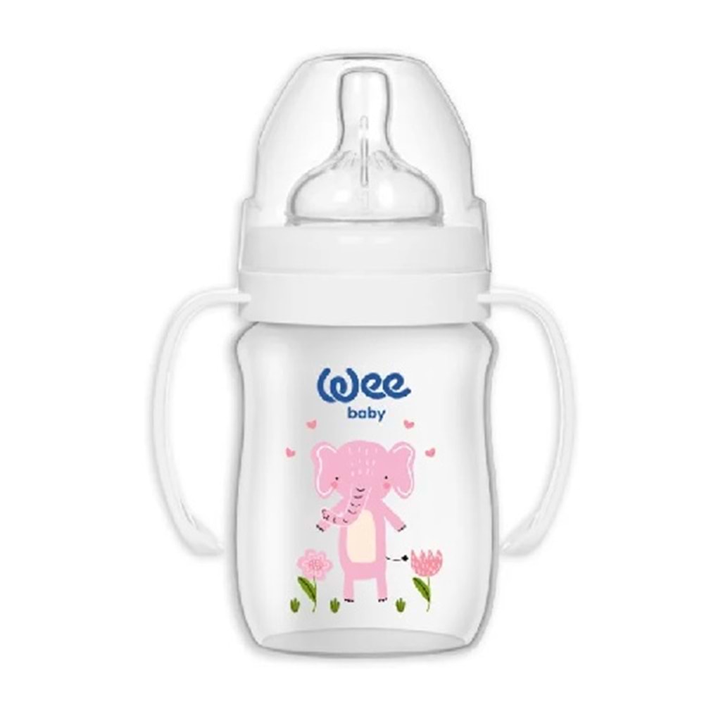Wee Baby Klasik Plus Geniş Ağızlı Kulplu PP Biberon 150 ml