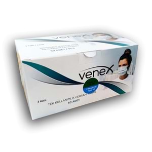 Venex Meltblown 3 Katlı Beyaz Renk Maske