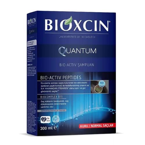 Bioxcin Quantum Kuru ve Normal Saçlar için Saç Dökülmesine Karşı Şampuan 300 ML