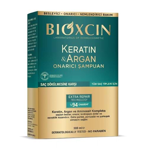 Bioxcin Keratin & Argan Onarıcı Şampuan Tüm Saç Tipleri 300 Ml